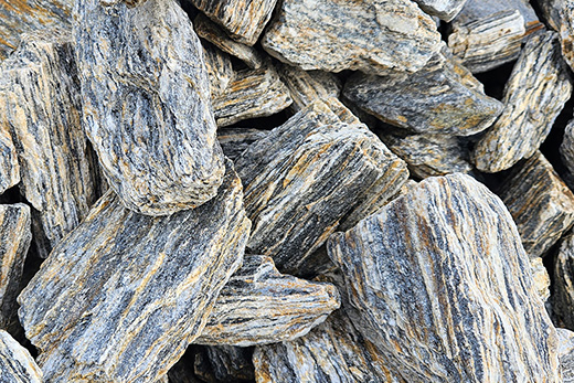 Gabionensteine - Woodstone / braun-weiß-grau, Nahaufnahme
